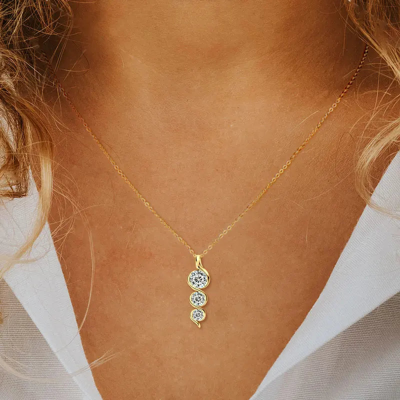 Collier RAPRGOLD pour femme en moissanite