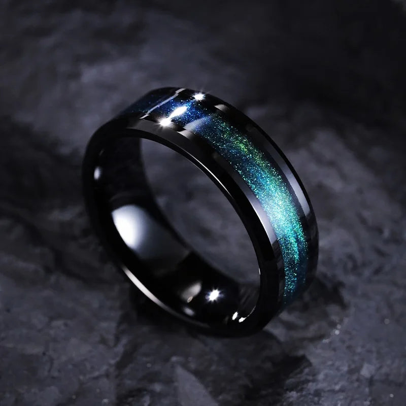 Bague en tungstène de luxe.