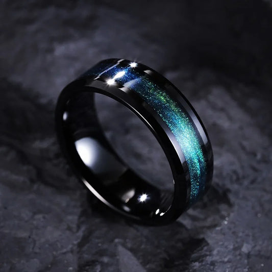 Bague en tungstène de luxe.