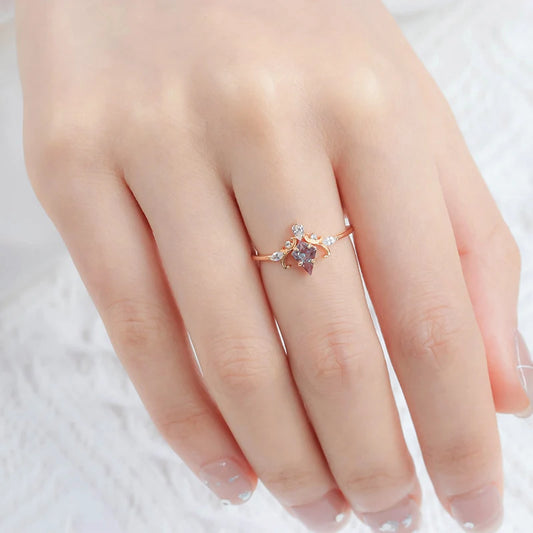 LAMOON bague pour femme en alexandrite.