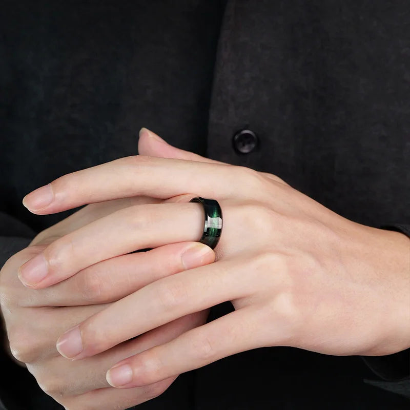Bague en tungstène de luxe.