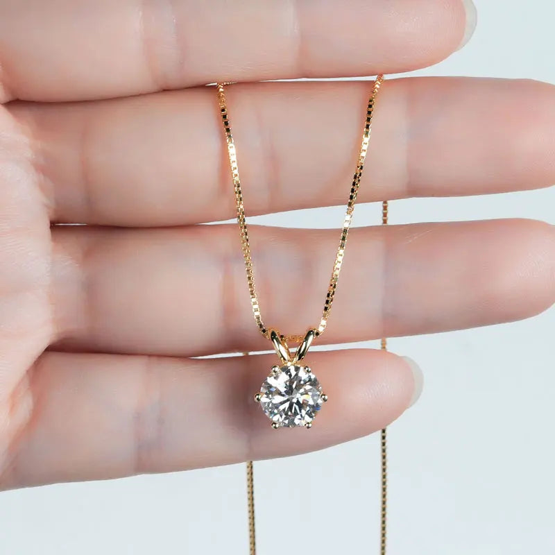 RAPRGOLD collier femme en moissanite.