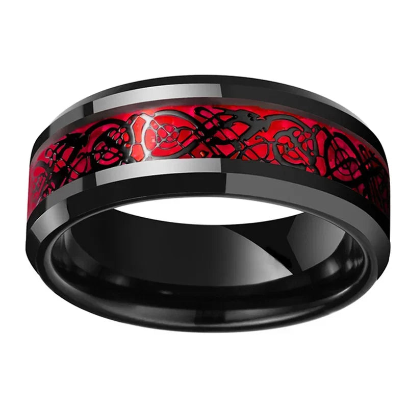 Bague pour couple en couleur rubis.