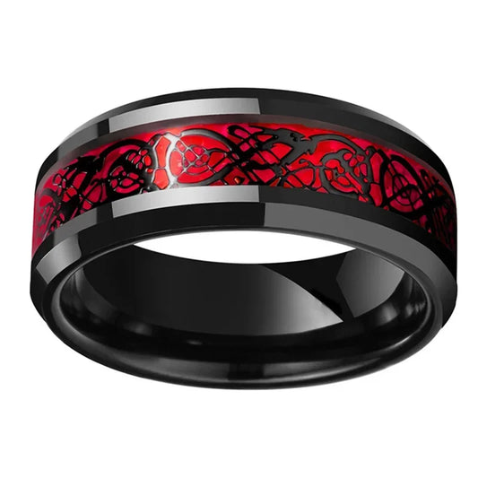 Bague pour couple en couleur rubis.