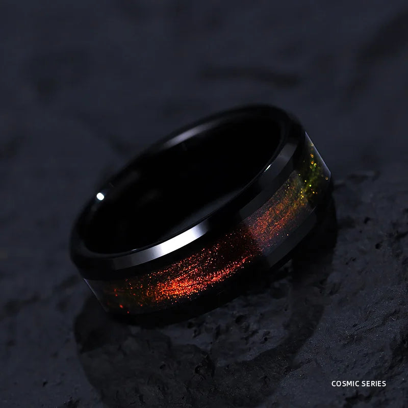 Bague en tungstène de luxe.