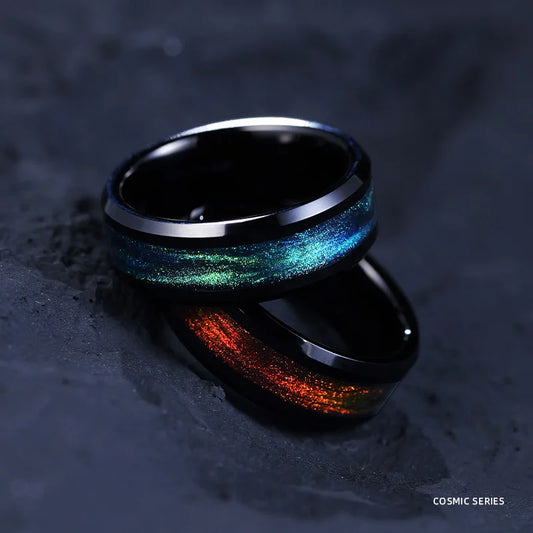 Bague en tungstène de luxe.
