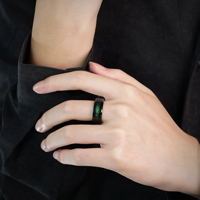 Bague en tungstène de luxe.