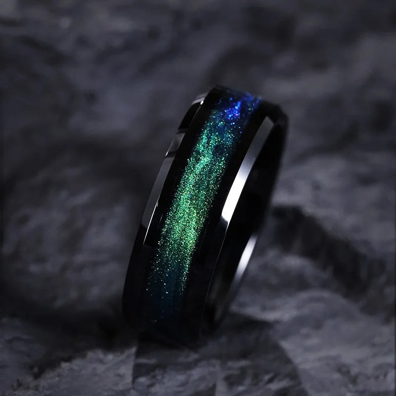 Bague en tungstène de luxe.