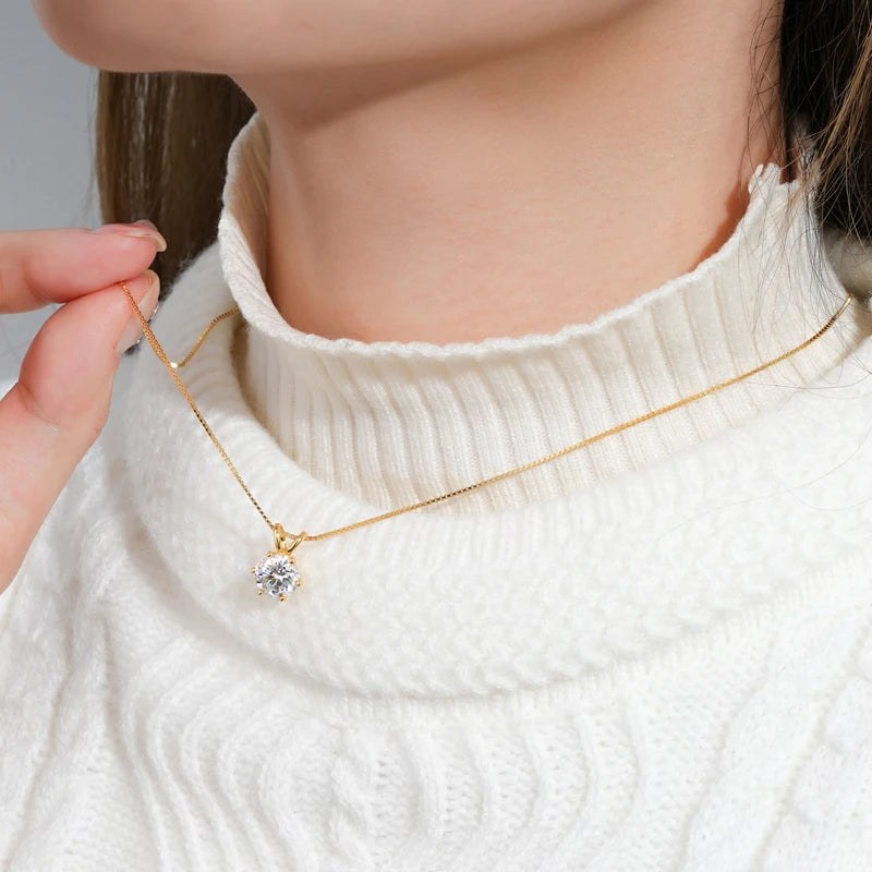 RAPRGOLD collier femme en moissanite.