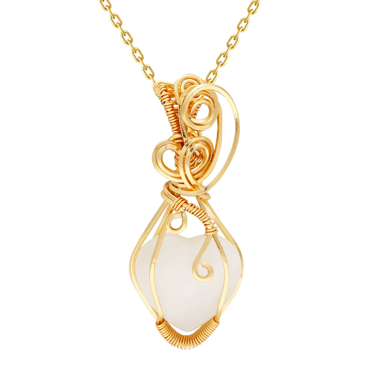 Collier pour femme en labradorite arc-en-ciel.