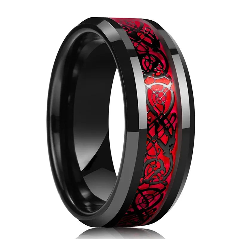 Bague pour couple en couleur rubis.