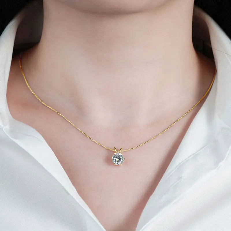 RAPRGOLD collier femme en moissanite.