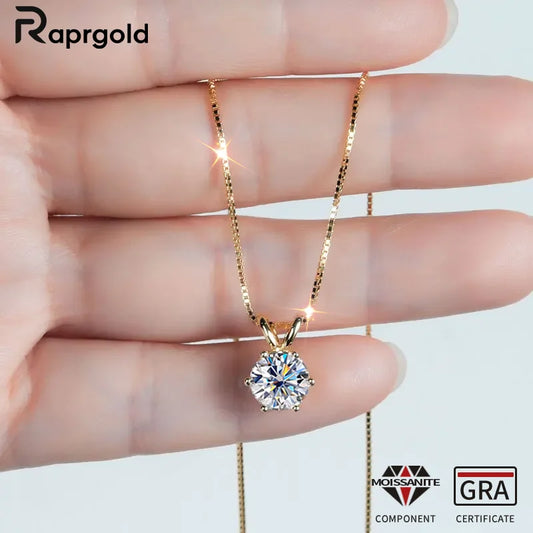 RAPRGOLD collier femme en moissanite.