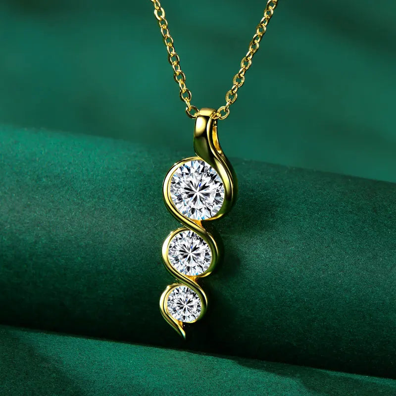 Collier RAPRGOLD pour femme en moissanite
