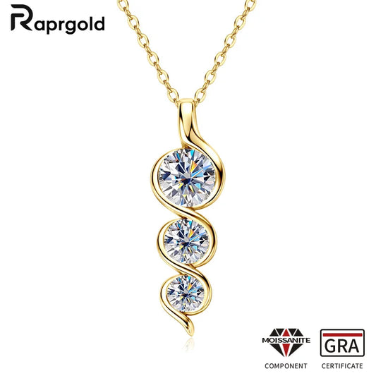 Collier RAPRGOLD pour femme en moissanite