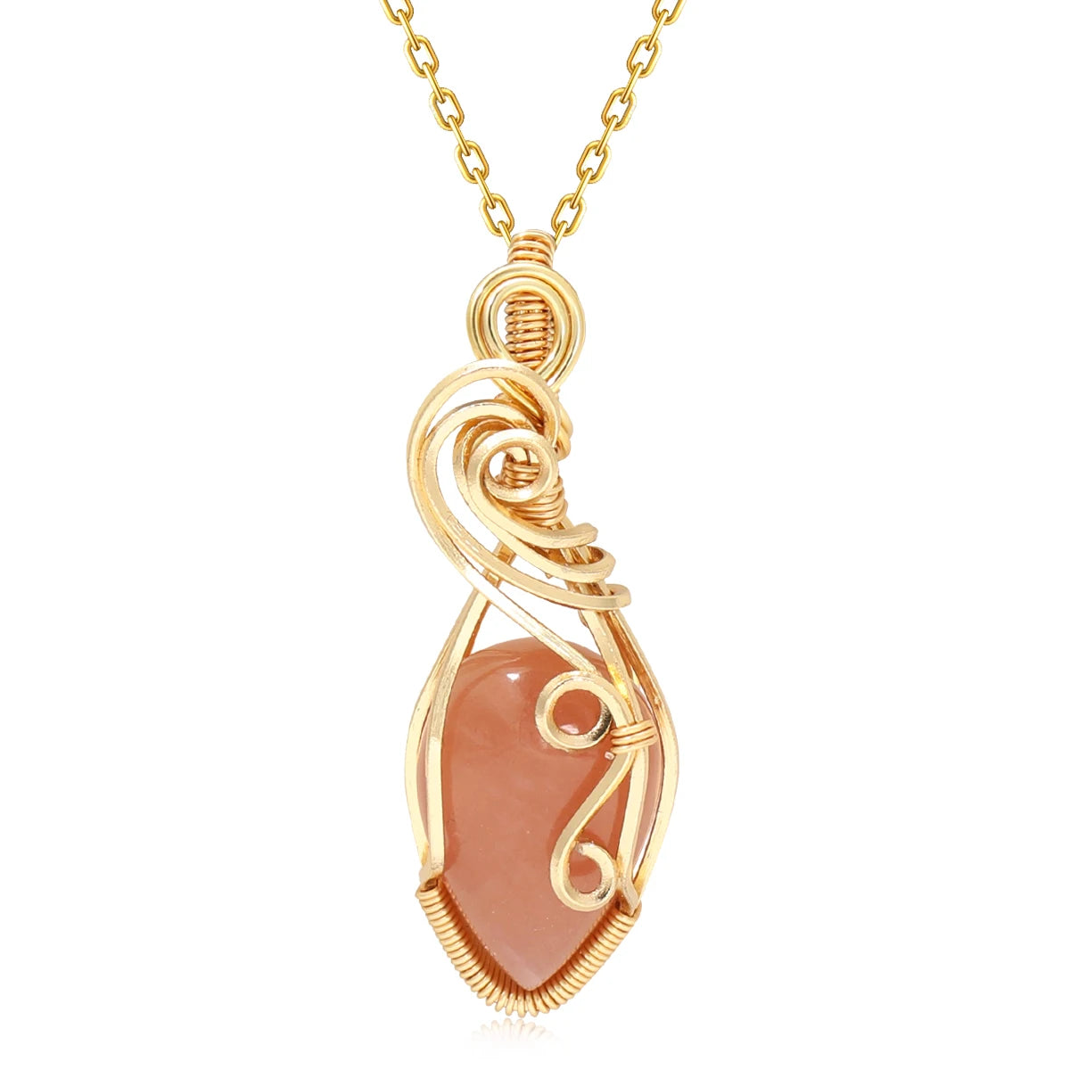 Collier pour femme en labradorite arc-en-ciel.