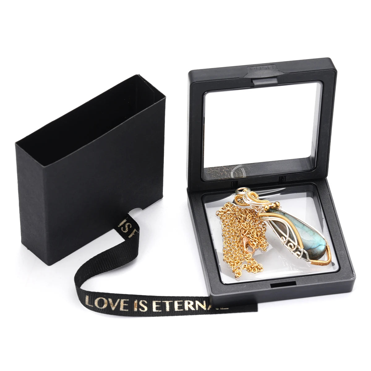 Collier pour femme en labradorite arc-en-ciel.