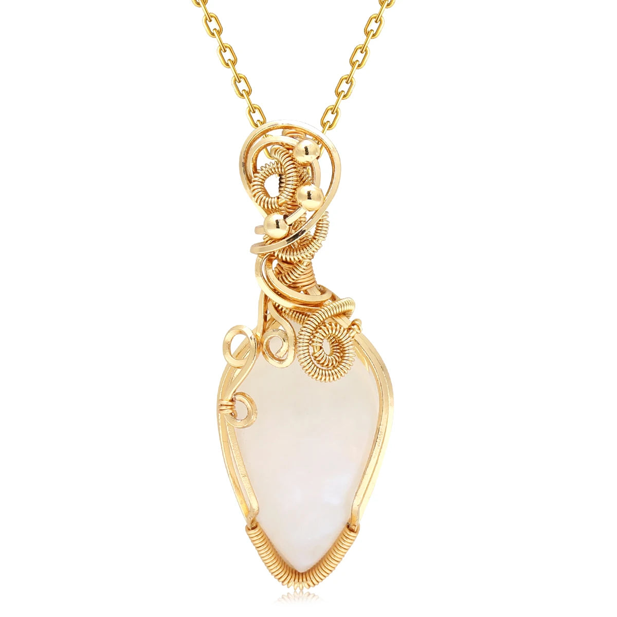 Collier pour femme en labradorite arc-en-ciel.